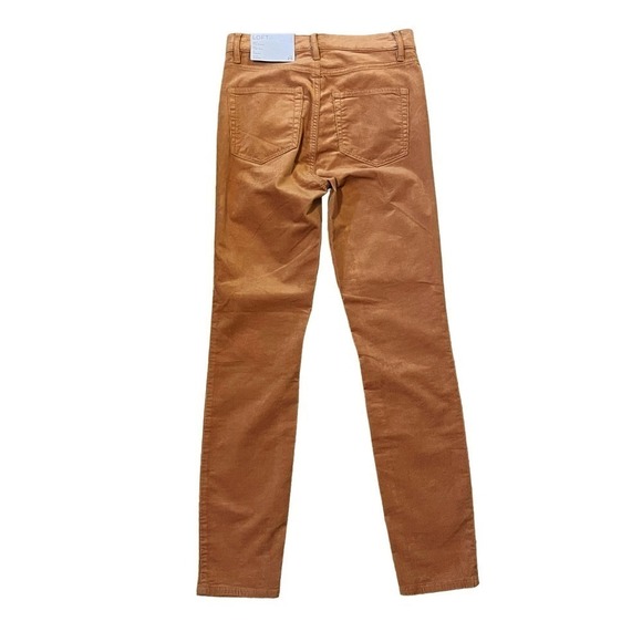LOFT NWT Corduroys The Skinny High Rise Stretch Orange Brown Sienna Size 25 - Picture 3 of 10